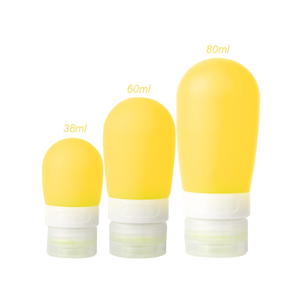1/2/3 st set 38ml 60ml 80ml tomma silikon resepaket packpress flaska för lotion schampo bad små provbehållare