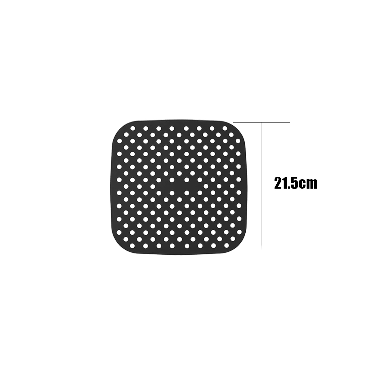 Silicone Air Friteuse Pads Non-stick Stoomboot Pad Bakken Binnenvoering Airfryer Hergebruikt Om Voedsel Steken Keuken Tool: Black square 8.5in