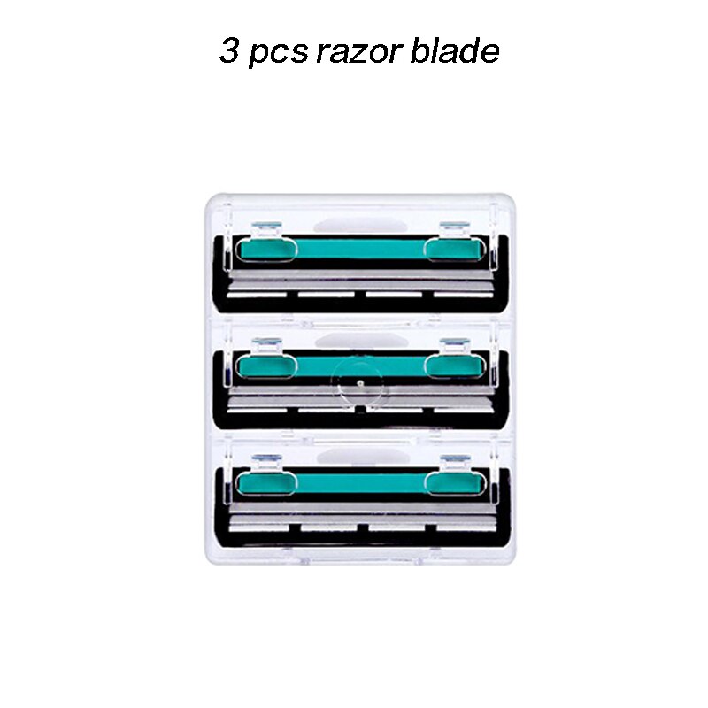 Classic Shaving Machine Safety Razor Blades Manual Shaving Face Care Beard Hair Remover A One-time: 3 blade