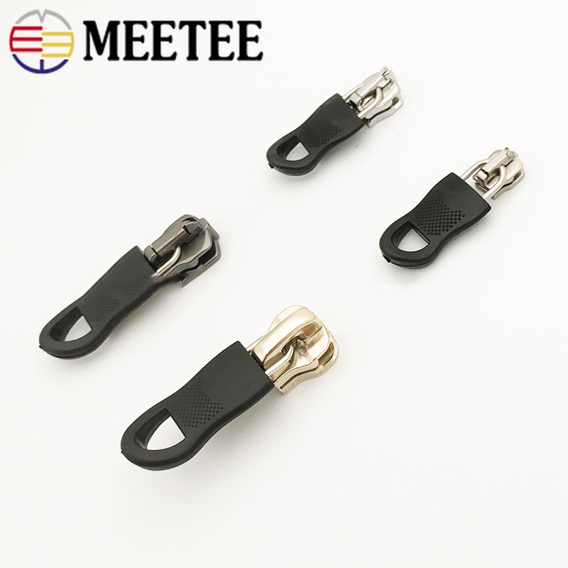 Meetee 50Pc Plastic Removable Zipper Puller for 5# 8# Jacket Coat Zipper Pull Head DIY Garment Detachable Zip Silder Repair Kits