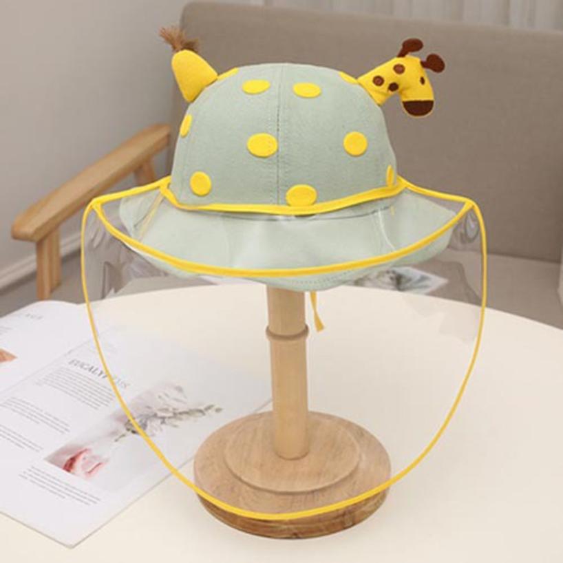 Kinderen anti-spuug beschermkap spatwaterdicht afneembaar gezichtsmasker outdoor hoeden beschermhoes voor kinderen: Groente