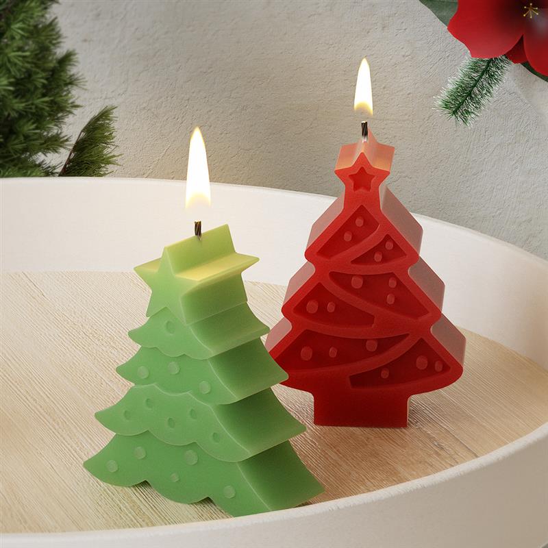 Albero di Natale Pupazzo di neve Alce Stampi per candele silicone Fai da te fatto a mano Cottura Aromaterapia Candela Stampo in resina Decorazione domestica di Natale