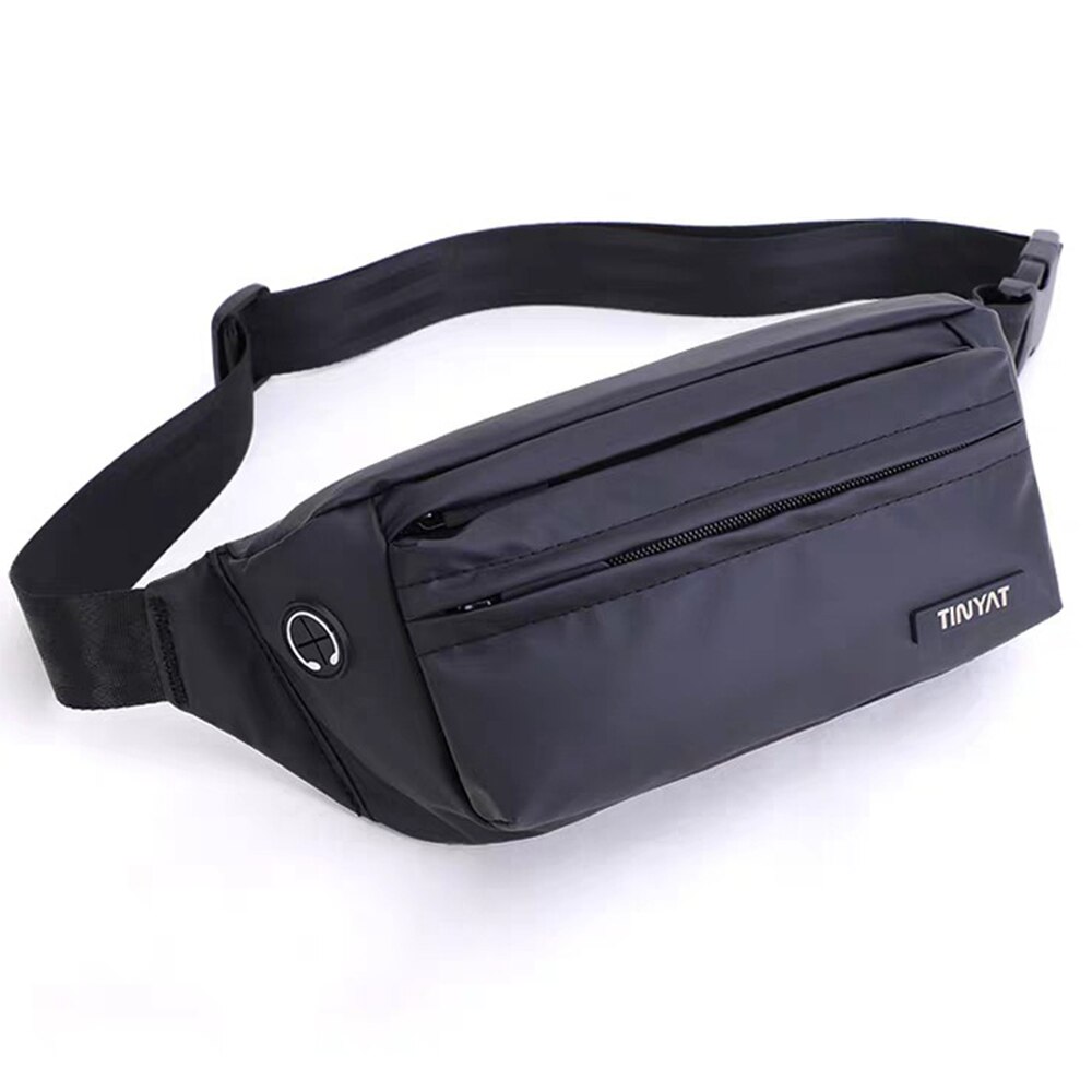 Herr Midjeväska Bälte Väska Fanny Pack Crossbody Bröstväska Resa Löpning Väska: Ht261 svarta
