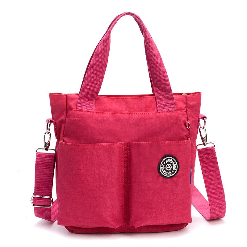 2018 novo estilo feminino casual náilon multi-funcional múmia mochila mãe mochila feminina: Rose Red