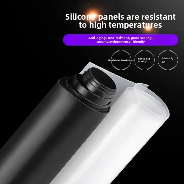 1 ST Siliconen Rubber Plaat Plaat Mat Hittebestendig Clear Pakking Transparant Dikke 0.5 1 2 3 4 5mm