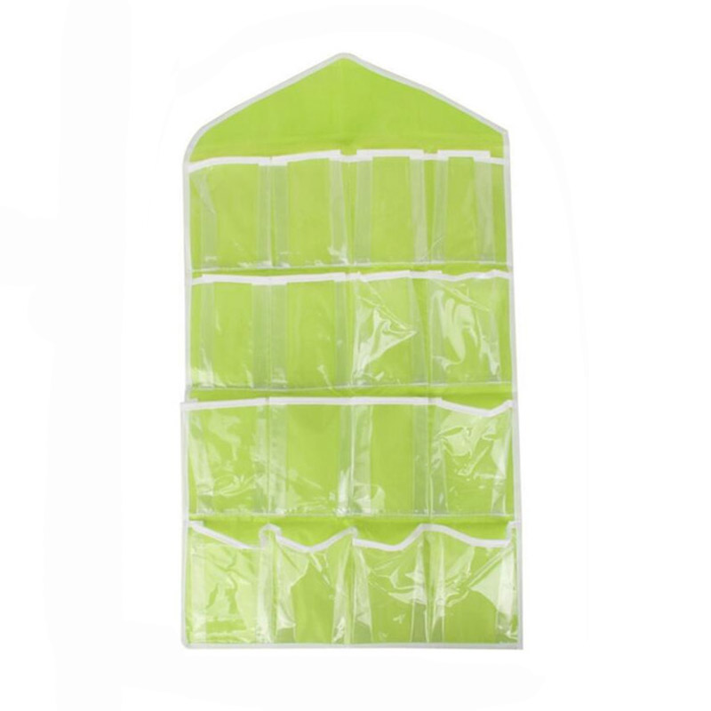 Zauberstab Hängen Schmuck Organizer Socken Lagerung Taschen Aufhänger Tasche Kind freundlicher Bett Schrank Kleiderschrank Veranstalter Kleinigkeiten Lagerung Kasten: Grün