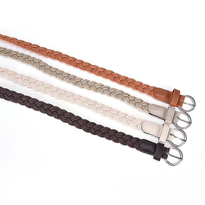 Style Braided Hemp Rope Braid Belt Female Belt For Dress 110cm Women Slim Waistband Girdle Weave Belt