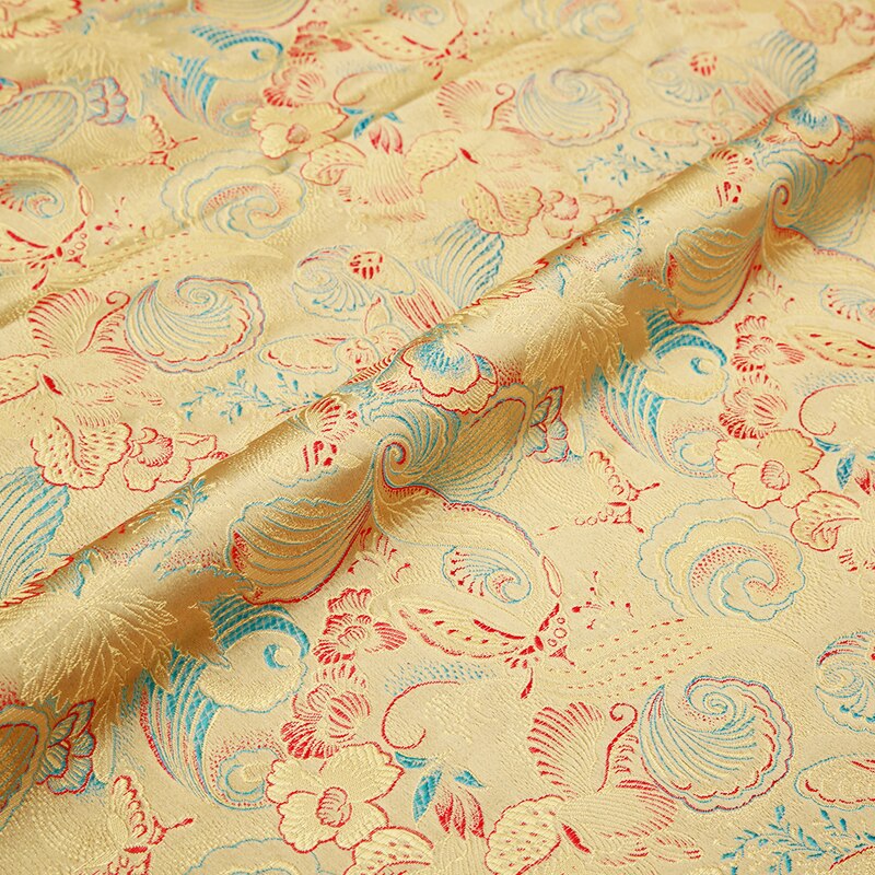 brocade satin Chinese fabric jacquard fabric for sewing Kimono and Cheongsam DIY