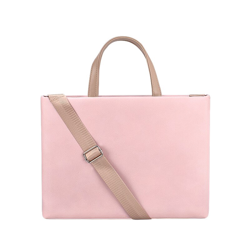 Bolsas de oficina de cuero sintético para mujer, cartera para ordenador portátil de 15,4 pulgadas, bolso de negocios