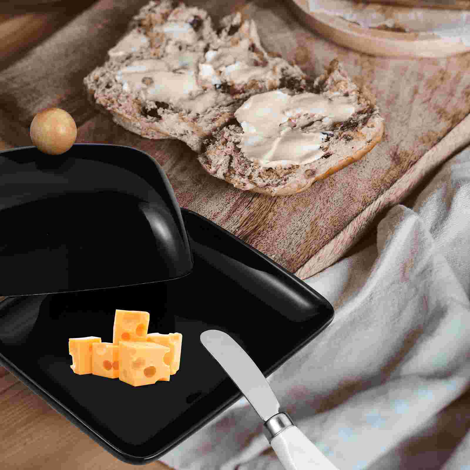 1pc Household Butter Dish with Lid Ceramic Butter Box Butter Container