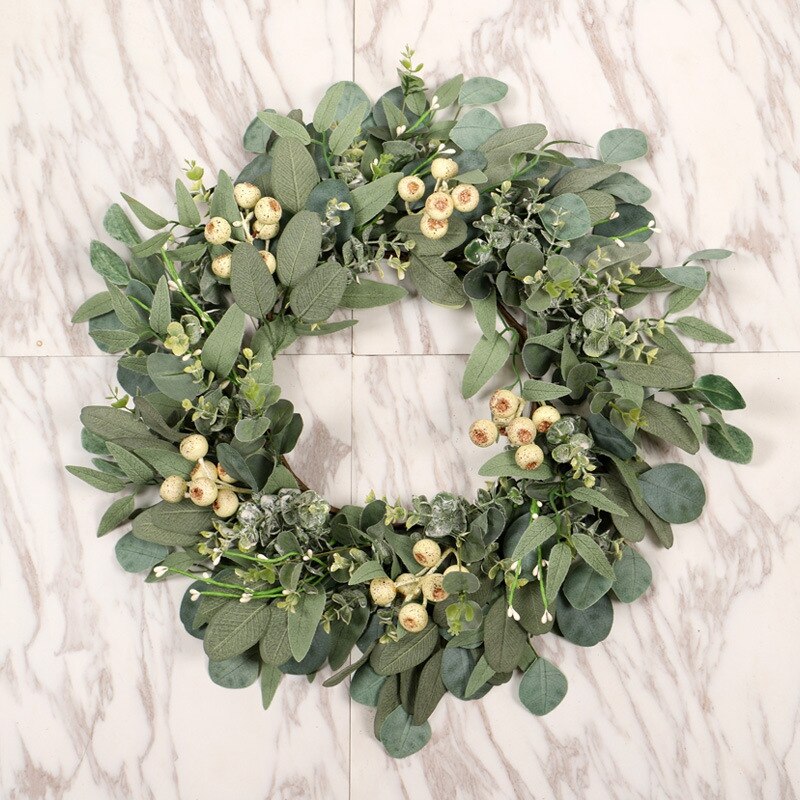 21.6 Inch Kunstmatige Ginkgo Versleutelde Eucalyptus Garland Party Decoratie Indoor Muur En Raam Van Viering # Q