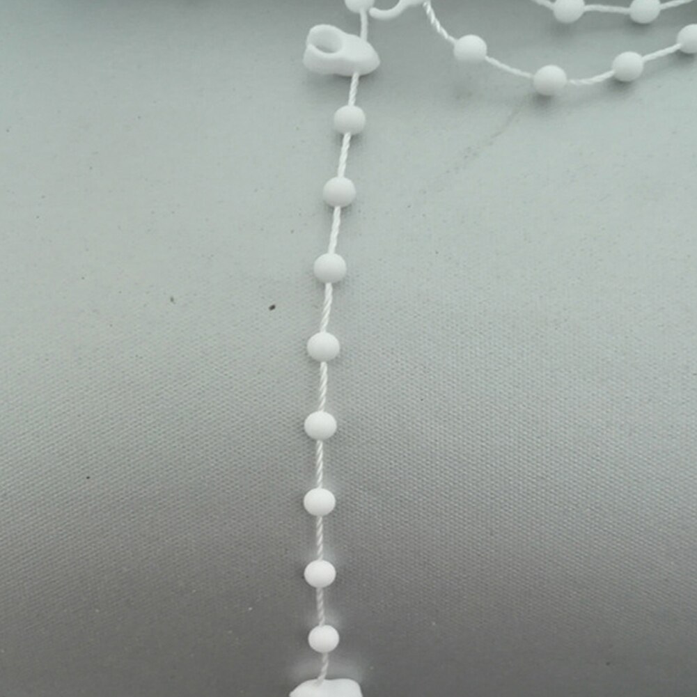 10M White Roller Shade Vertical Blinds Beads Chain for 89mm Slat Shutter Roman Shade Vertical Curtain Home Room Window Use