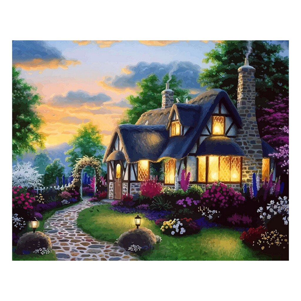 #H35 Beautiful Diy Painting By Numbers Kit Modern Wall Art Picture By Number Acrylic Paint On Canvas For Home Decor: F