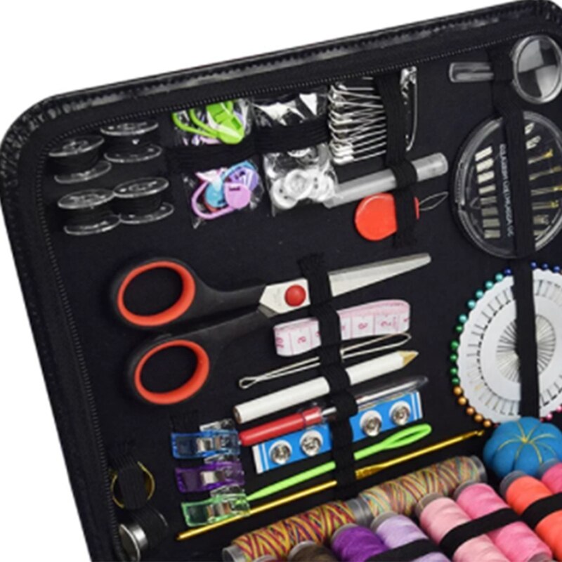 183Pcs Sewing Box Travel Sewing Kit Stitch Needle Thread Storage Bag Fabric Craft Mom Sewing Set
