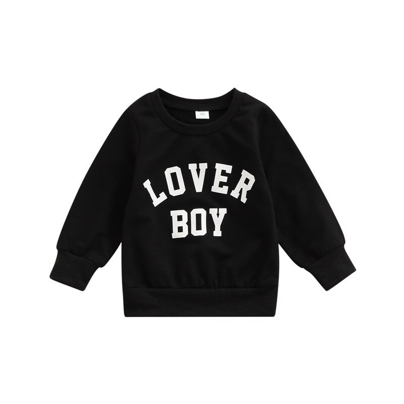 0-36m Baby Boys Spring Fall Sweatshirt Tops Toddlers Leisure Style Letter Printing Long Sleeve Sports Sweatshirts For Boys