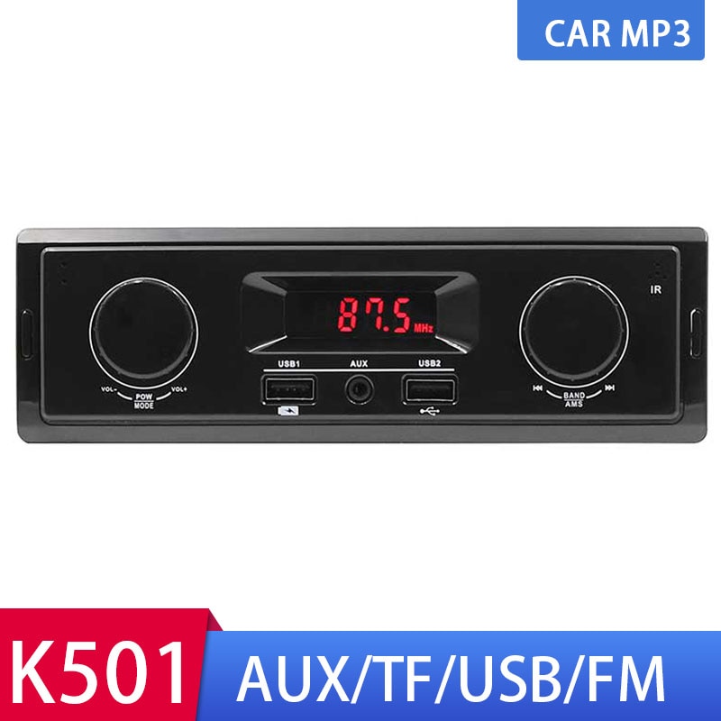 NoEnName_Null Auto Stereo LED Auto Radio FM/USB/AUX 12V In-dash 1 Din Aux Input ontvanger SD USB MP3 Telefoon Lading Autoradio