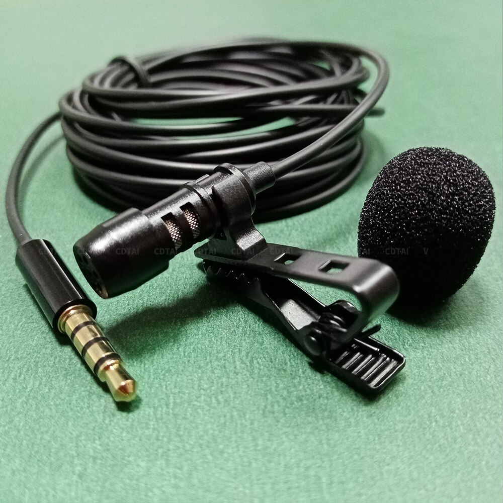 3.5mm mikrofonclips mit halsband und 3m für mobiltelefone, die in vorlesungen sprechen, mit halterung und clip für ansteckmikrofone: Default Title