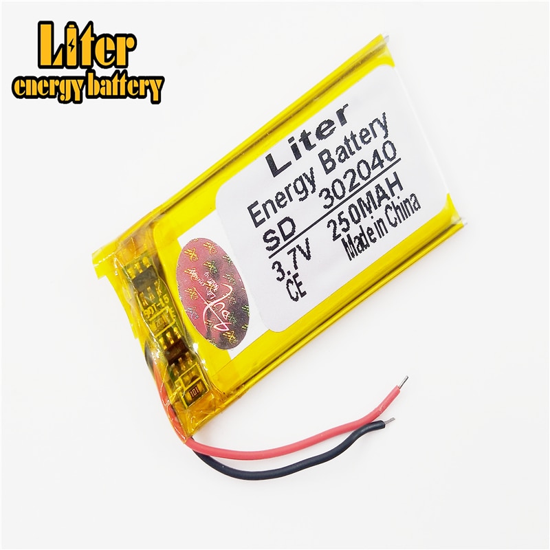 Grootte 302040 3.7V 250 Mah Lithium-polymeer Batterij Met Bescherming Boord Voor MP3 MP4 MP5 Gps Digitale Producten