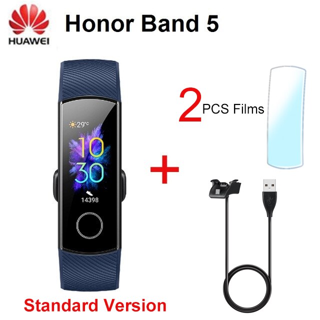 Originale Huawei Honor Fascia 5 NFC Versione Touch Screen Banda Intelligente Inseguitore di Fitness Frequenza Cardiaca di Ossigeno Nel Sangue Intelligente Banda Honor fascia 5: Blue 2