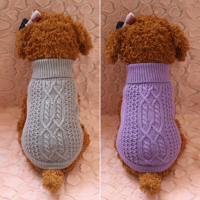 Autumn& Winter Solid Dog Sweater Warm Pet sweater Autumn& Winter dog clothes roupas para cachorro Pet clothing