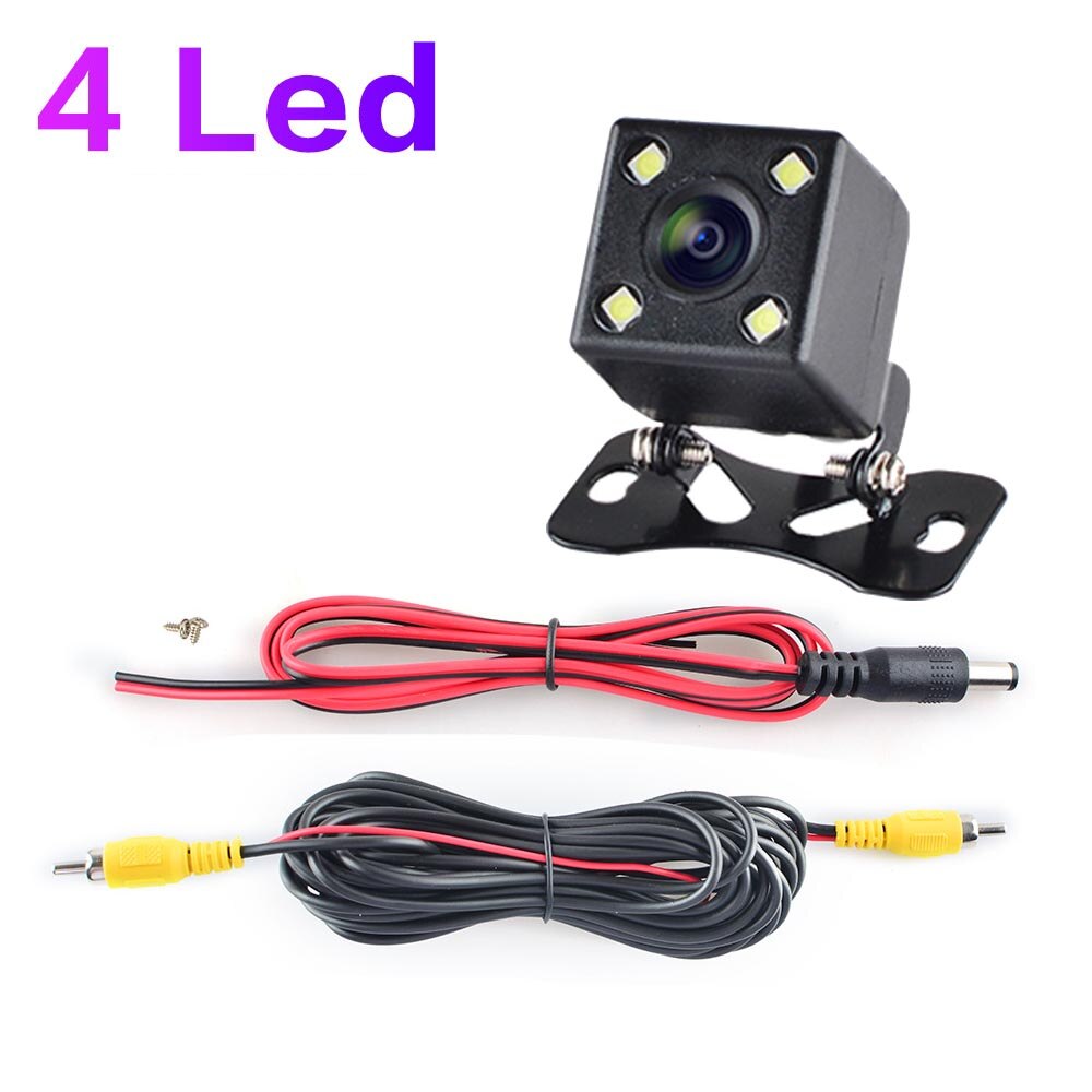 Car Back Reverse Camera 170 Degree LED HD Fisheyes 1080P Optional Rear View Camera Night Vision Parking Assistance Camera: 4LED