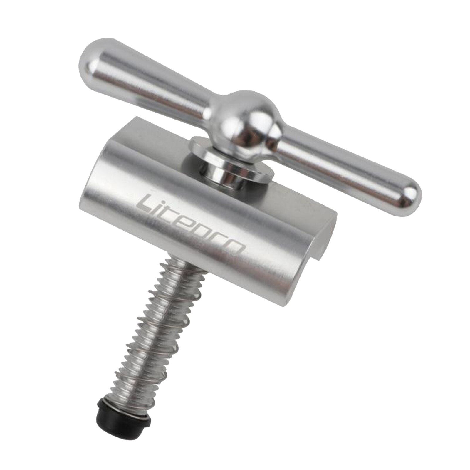 Bisagra magnética plegable para bicicleta, aleación de aluminio ligera de placa de sujeción, bloqueo de tubo de cabeza de bicicleta, hebilla de palanca, auriculares, Clip C: Silver