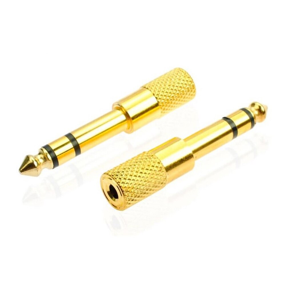 2 Stuks 6.35Mm Jack Naar 3.5 Mm Man-vrouw Plug Connector Hoofdtelefoon Versterker Audio Adapter Microfoon Aux 6.3 3.5 Mm Converter
