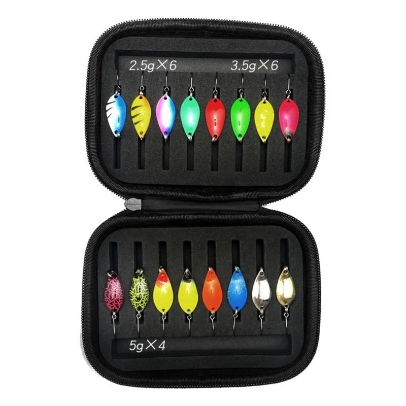 R6FE Fishing Lure Baits Tackle Spoon Lure Hard Metal Spinner Baits Artificial Baits: WHITE