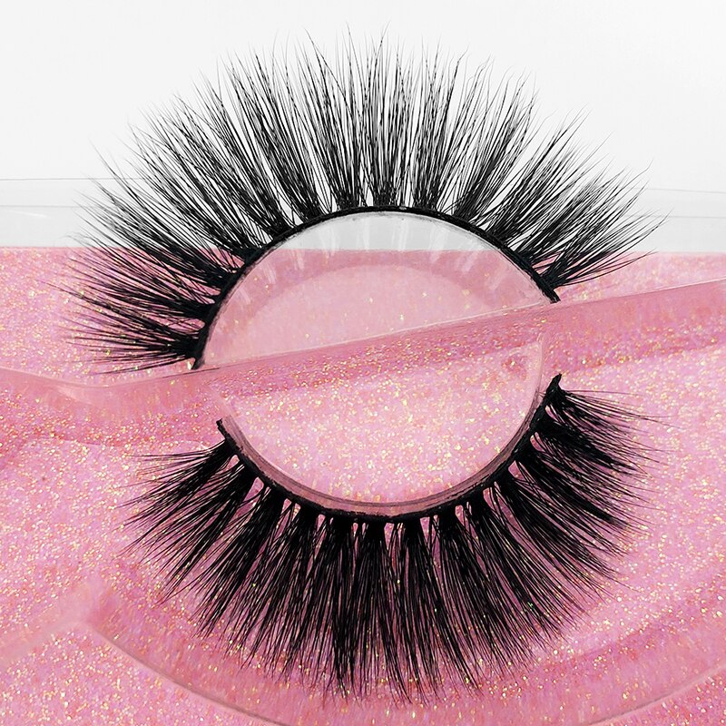 10 bulk fluffiga lösögonfransar 3d minkfransar återanvändbara handgjorda naturliga ögonfransar faux cilios: A18