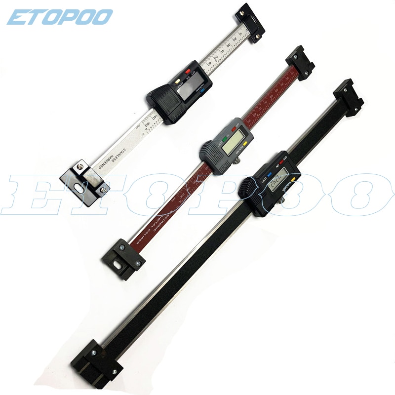 Digital Scale Unit Horizontal Type Stainless Steel LCD Display Inch/MM Machinist Tool 0-150mm 200mm 300mm Digital Linear Scales
