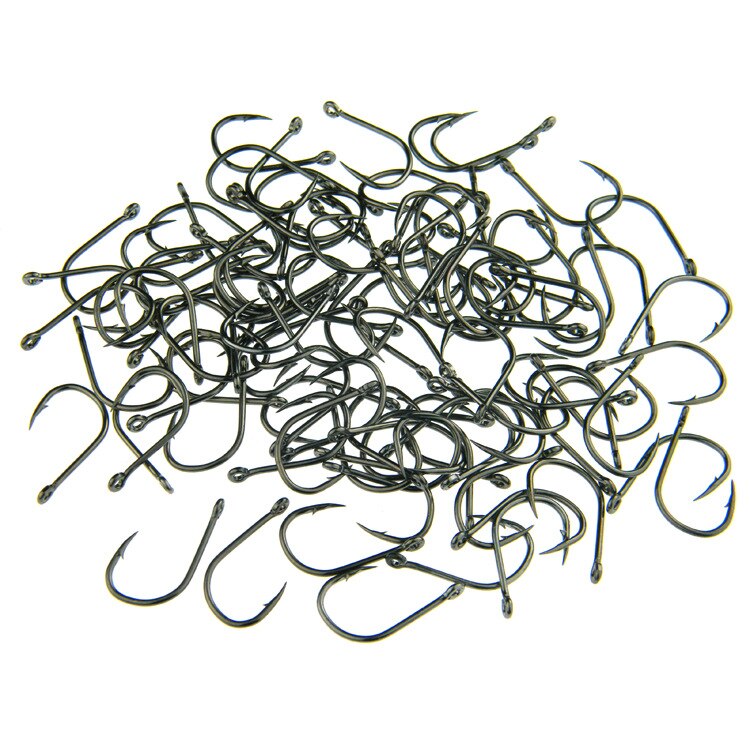 100PCS High Carbon Steel Fishhooks barbed Hook Soft Lure Fishing Bait Fish hooks High Efficiency Barbed Fishing Hooks