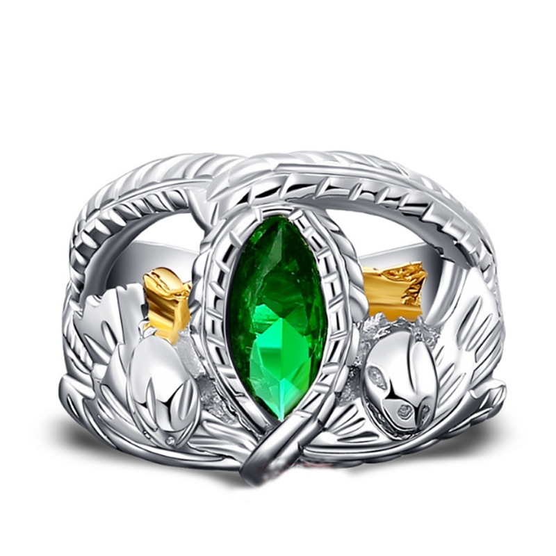 100% Echt 925 Sterling Zilveren Cz Aragorn Ringen Voor Bruiloft Barahir Ring Mode Mannen Vrouwen Sieraden Fan a2755