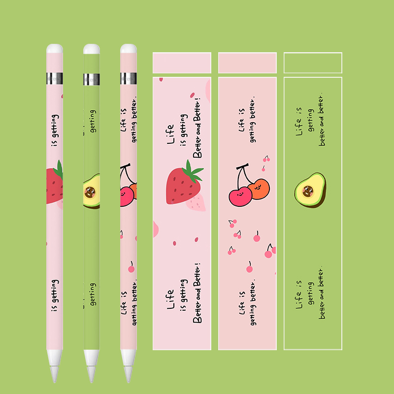 Cute For apple pencil 1 / 2 stickers Scratchproof Ultra Thin Painted stickers Touch Stylus pen sticker Non-slip Protective paper