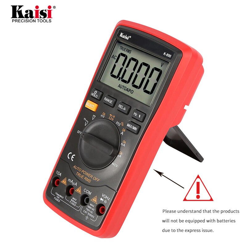 Kaisi K-890 Professionele Lcd Digitale Multimeter Elektrische Handheld Digitale Multimeter Tester Multimetro Ampèremeter Multitester