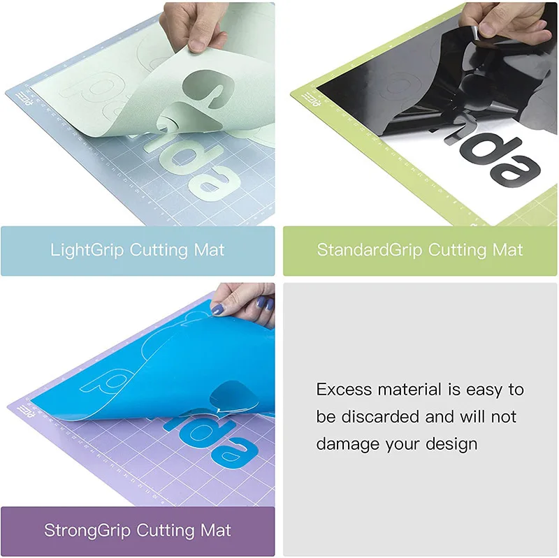 Cricut Joy snijmat compatibel met 3 griptypen (standaard//sterk klevend) - 4,5x12 inch PVC knutselmat