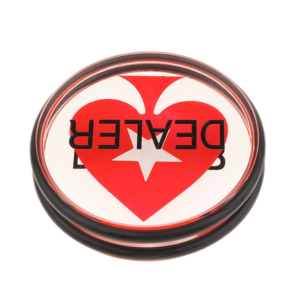 Botón distribuidor de 3 pulgadas con anillo de goma Casino Poker Chip para Texas Holden, Blackjack, ruleta