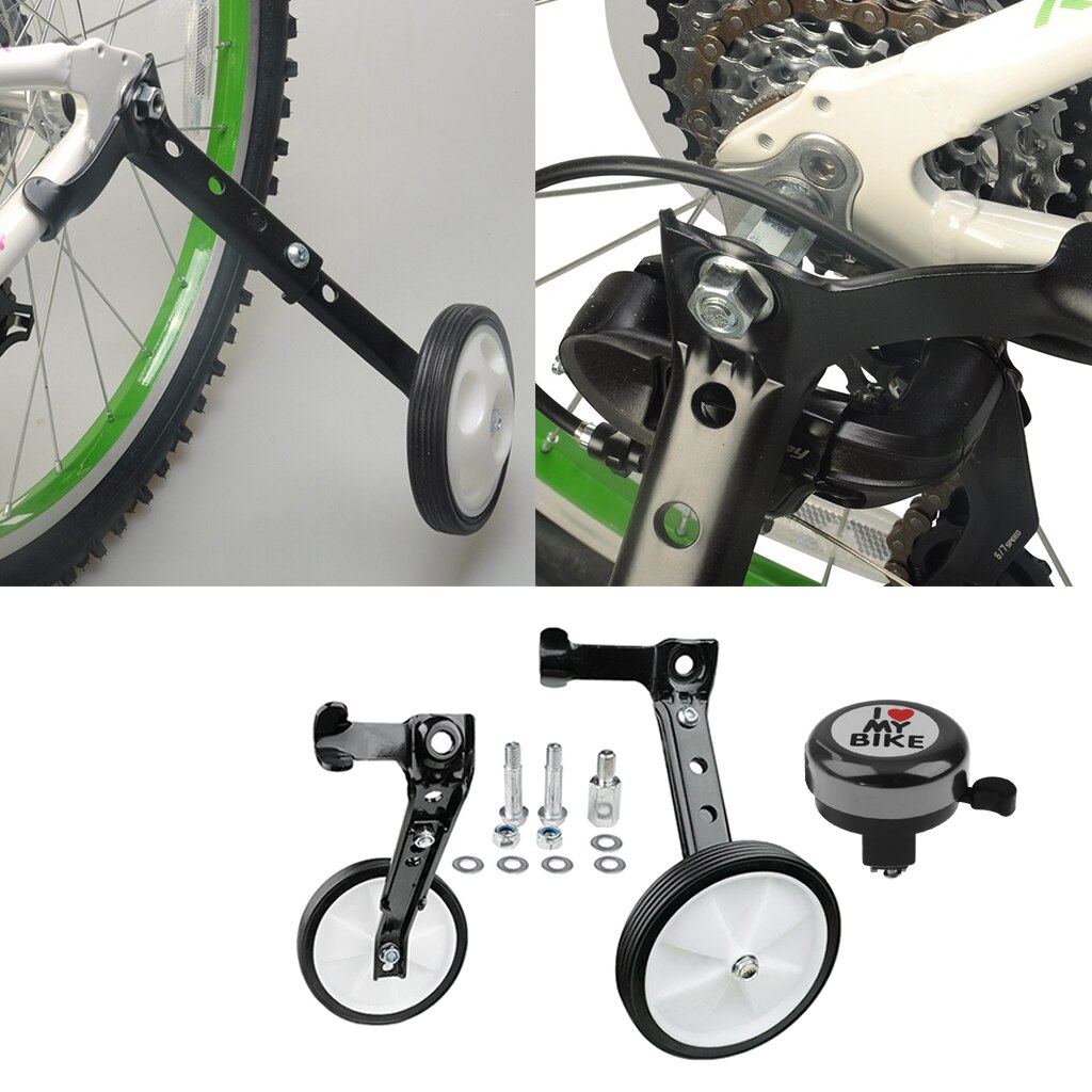 Training Wheels For Kids Bikes – Stabilizers For 12, 14, 16 Inch Wheels, Steel Construction, Max 30 Kg Weight Limit
