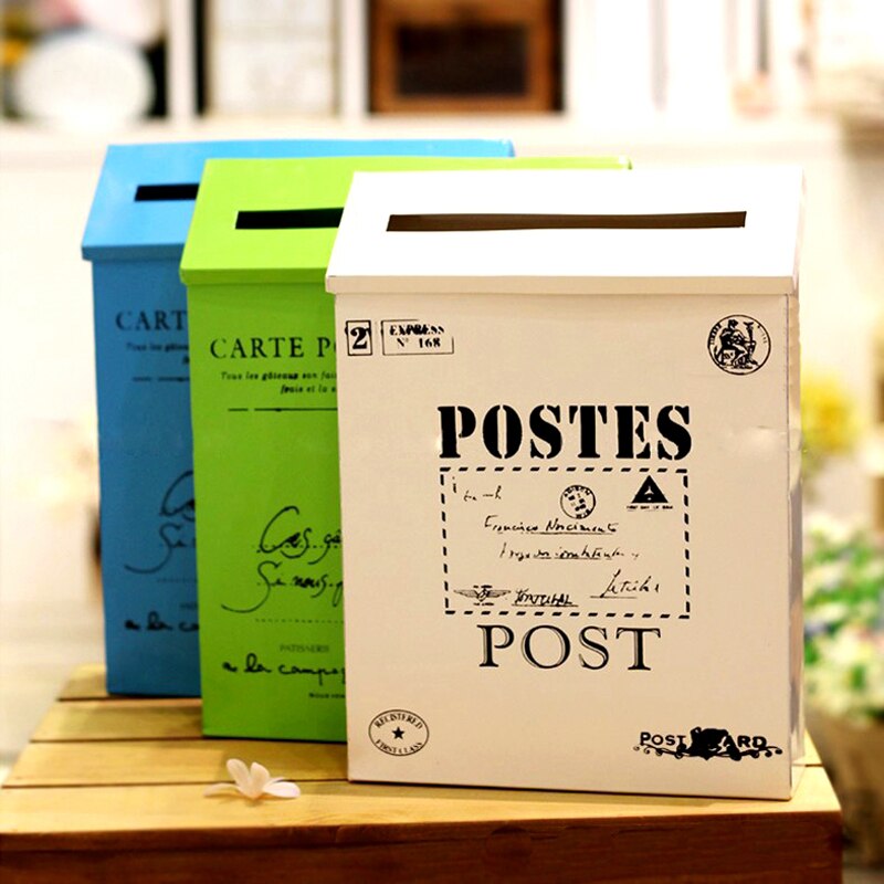 Boîte aux lettres en étain | Vintage Style américain, mur américain extérieur, boîte à lettres, décoration de jardin pour la maison
