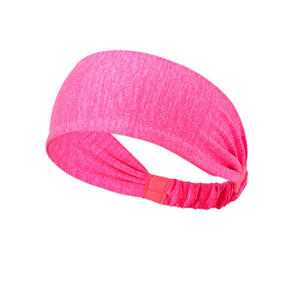 Sportshub Vrouwen Yoga Haarband Sport Hoofdband Mannen Geknoopt Tulband Hoofd Warp Haarband Brede Elastische Yoga Sport Hoofdband NR0120: Roze