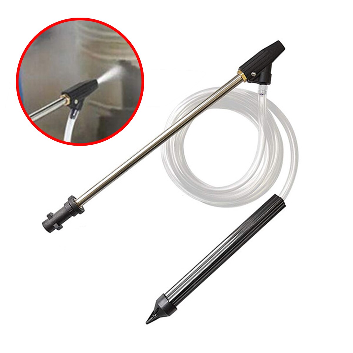 Lanza de pulverización de alta presión, boquilla Turbo + Tubo de chorro de arena para lavadora de coche Serie K, chorro de arena húmeda, accesorios para coche