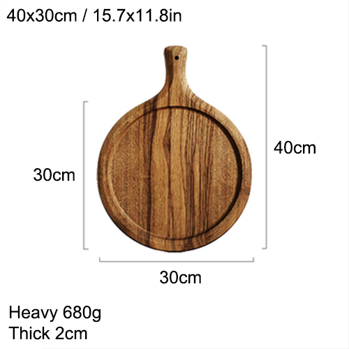 Cutting Board, Serving Board with Handles, Charcuterie Platter for Kitchen,Wood Rectangle Board for Pizza,Bread,Vegetables,Fruit: 40x30cm