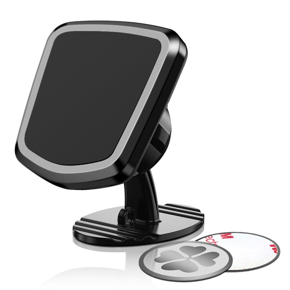 FONKEN All Terrain Magnetische Auto Telefoon Houder Voor Telefoon Buigen Sticker Base Stand Universele Bureau 360 Magneet Mobiele Beugel: Black phone holder