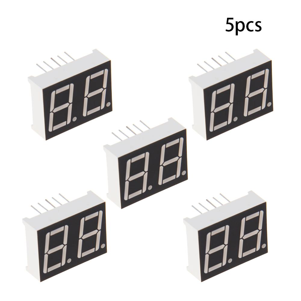 2 ~ 20 st gemensam katod / anod led display 2 bitars digitalt rör 10 stift 7 segment 2v 20ma röd/grön led segment displayer: 5621ah x5 st