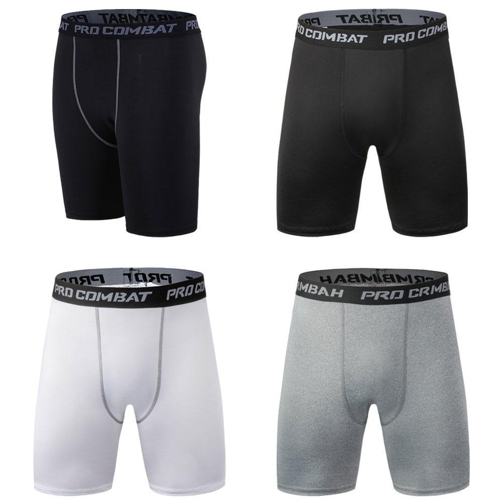 Pantalones cortos de culturismo para Hombre, bragas de gimnasio con entrepierna para entrenamiento físico, medias de compresión elásticas para músculos vivos, mallas ajustadas para Hombre