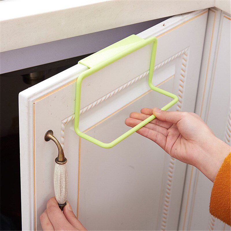 1PC Kitchen Organizer Towel Rack Hanging Holder Bathroom Cabinet Cupboard Hanger Shelf For Kitchen Supplies Accessories