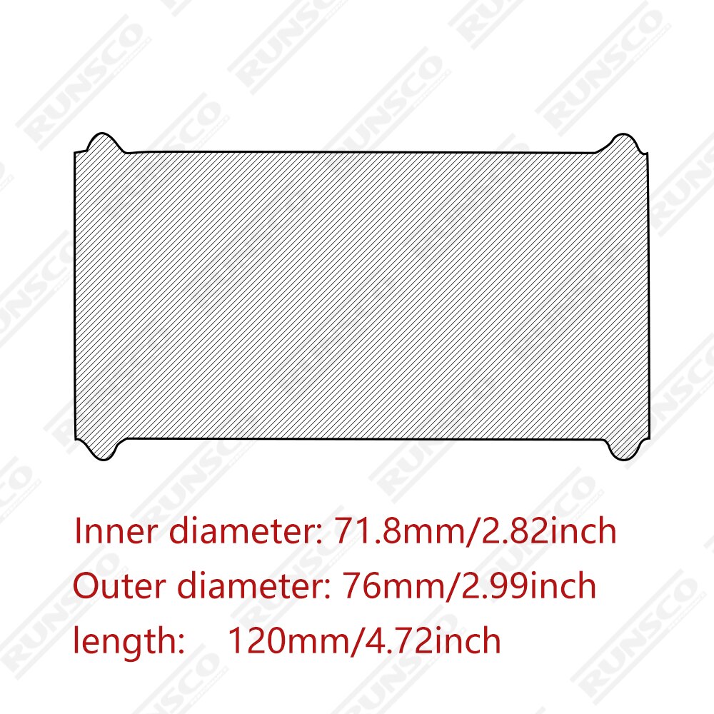 Air Intake Aluminum Tube 51/57/63/70/76mm for Connecting Cold Air Intake Hose DIY Tube for Engine Air Flow Tuning: OD76mm L120mm