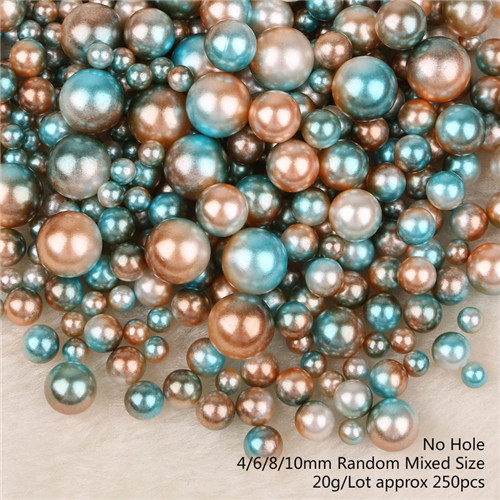 4/6/8/10mm tilfældige størrelser ingen huller abs efterligning perleperler løse runde perler til diy scrapbooking smykker gør boligindretning: 2