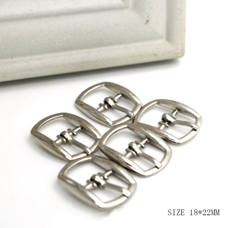 Zmasey metal sko tasker spænder 10 stk/parti 18*22mm sko bælte dekor pin pin spænde taske rem lås diy læder sy tilbehør