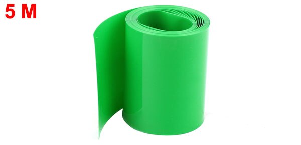 Uxcell 5 Meter 64mm Breedte Pvc Warmte Krimpfolie Buis Geel Voor Aa Batterij. | zwart | blauw | clear | groen | grren | geel: B x1 64mmx5M Green