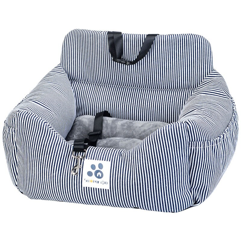 Coche perrera coche interior doble uso perrera perro perrera con lecho de perro puede ser desmontado para coche co conductor de viaje: 7